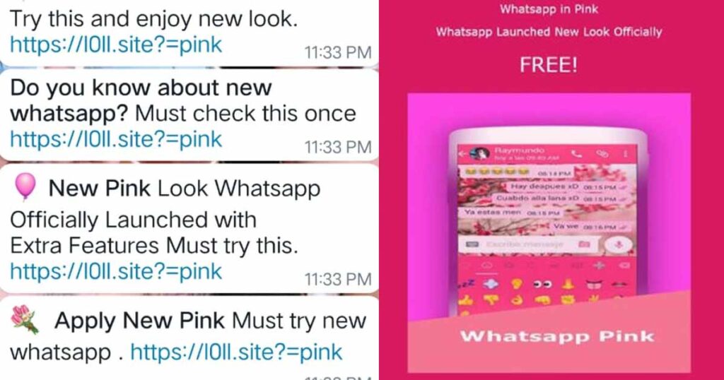 WhatsApp Pink Theme